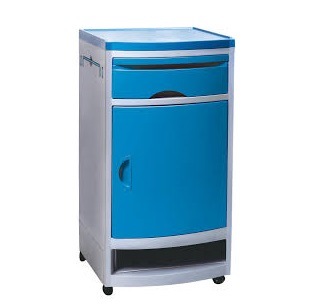 Hospital bedside cabinet for patient rooms