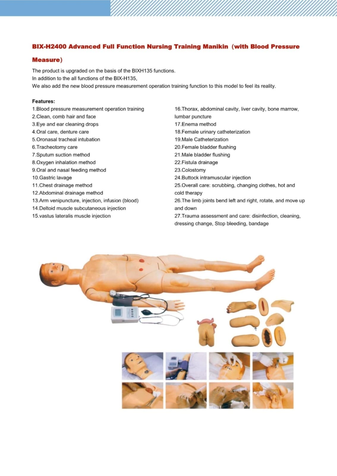 ADVANCED NURSING TRAINING MANIKIN WITH B.P MEASUREMENT - Image 2