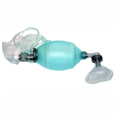 Manual rubber resuscitator for emergency